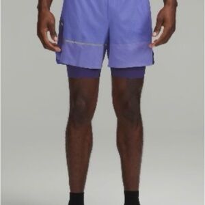 Lululemon Athletica Purple Surge Lined Shorts with Elastic Waistband